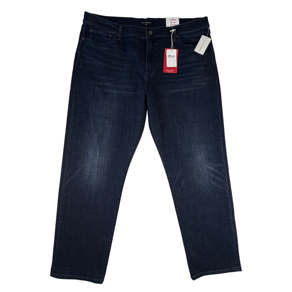 NWT Lucky Brand 363 Vintage Straight Mens Jeans 42x32 Huron Dark Blue Coolmax